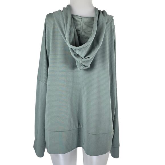 Mondette Performance Luxury Sea Foam Green Hooded Athletic Shirt XXL - Picture 3 of 5